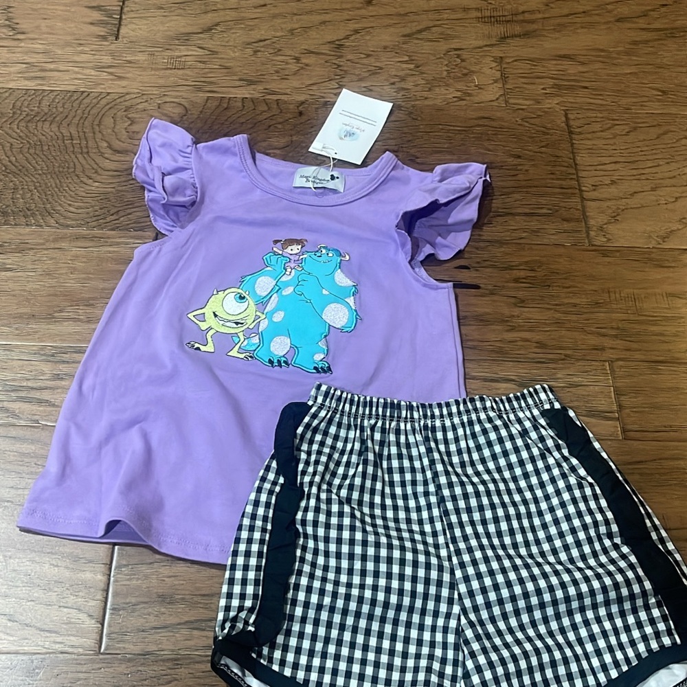 Charming Kids Matching Set with Character Print